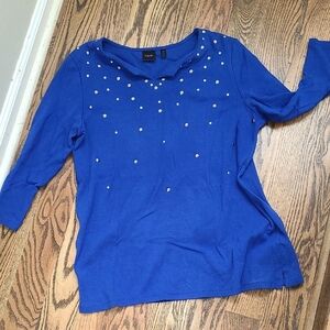 Rafaella Blue Tunic with Silver Accents